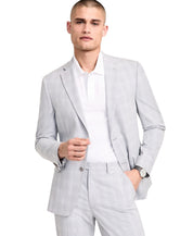 Alfani Mens Slim fit Suit Jacket Blazer 42 R Light Gray Plaid