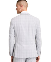 Alfani Mens Slim fit Suit Jacket Blazer 42 R Light Gray Plaid