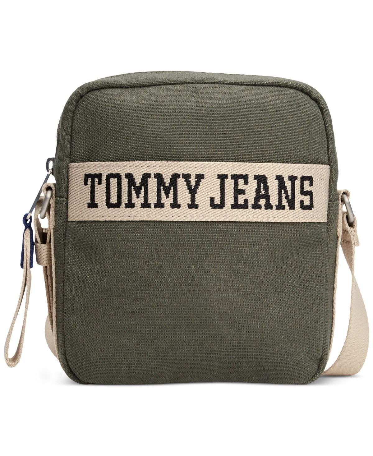 Tommy Hilfiger Mens Tommy Jeans Retro Reporter Bag Pewter Green