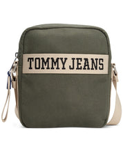 Tommy Hilfiger Mens Tommy Jeans Retro Reporter Bag Pewter Green