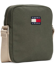 Tommy Hilfiger Mens Tommy Jeans Retro Reporter Bag Pewter Green