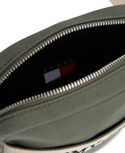 Tommy Hilfiger Mens Tommy Jeans Retro Reporter Bag Pewter Green