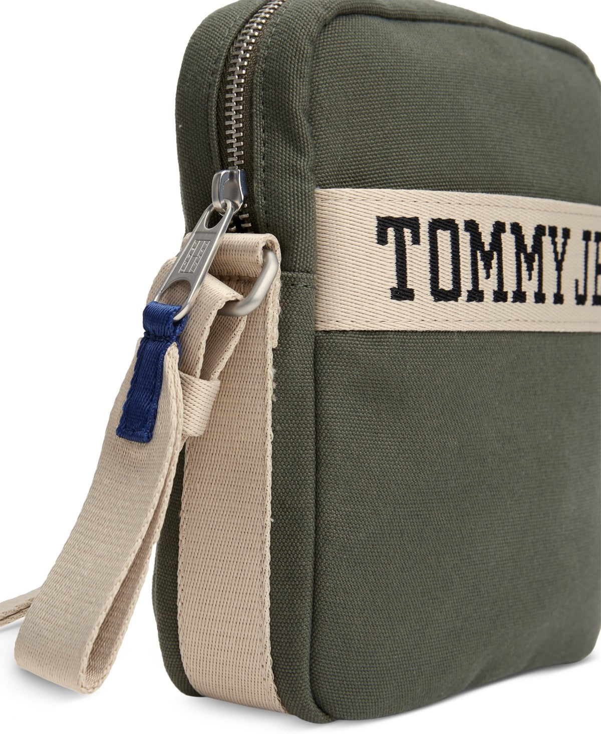 Tommy Hilfiger Mens Tommy Jeans Retro Reporter Bag Pewter Green
