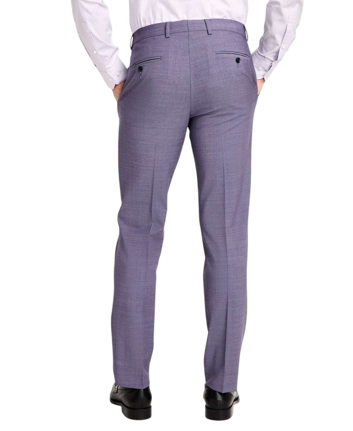 Bar Iii Mens Slim fit Dress 30 / 30 Purple Solid Wool