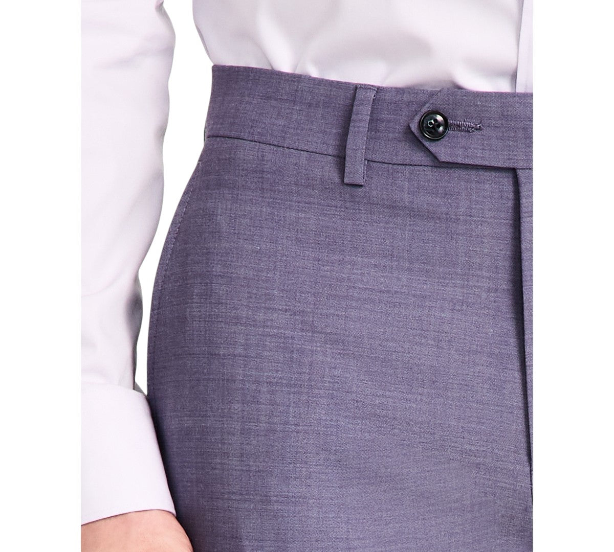 Bar Iii Mens Slim fit Dress 30 / 30 Purple Solid Wool