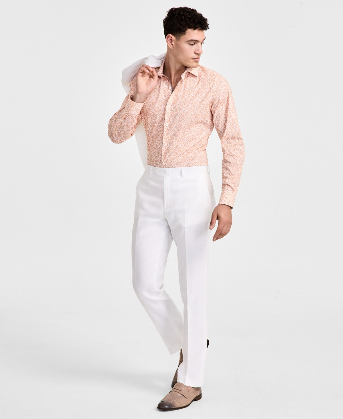 Bar Iii Mens Slim fit Linen Dress Pants 32 / 32 White Solid – Bristol Apparel Co