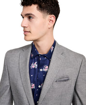 Bar Iii Mens Slim fit Sport Coat Blazer 44 R Mid Gray Check
