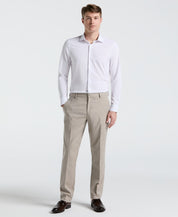 Perry Ellis Portfolio Men's Modern Fit Sharkskin Dress Pants - Dusty Khaki