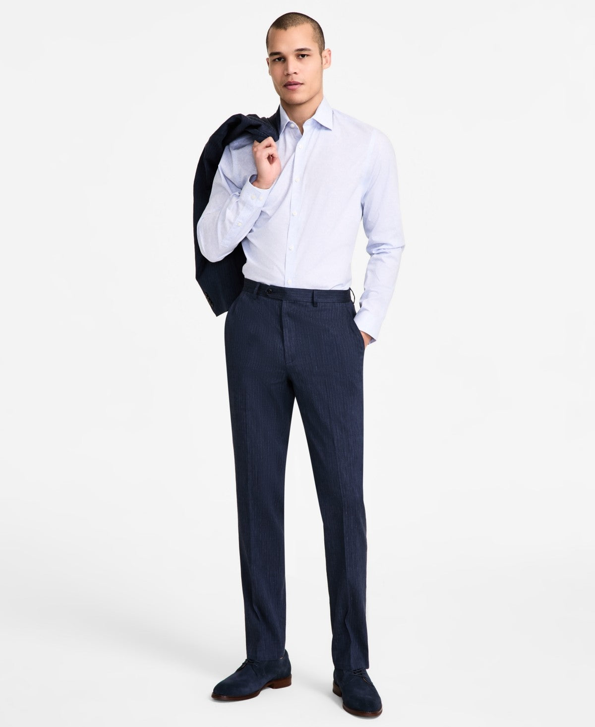 Michael Kors Mens Classic fit Dress Pants 42 / 30 Blue Striped