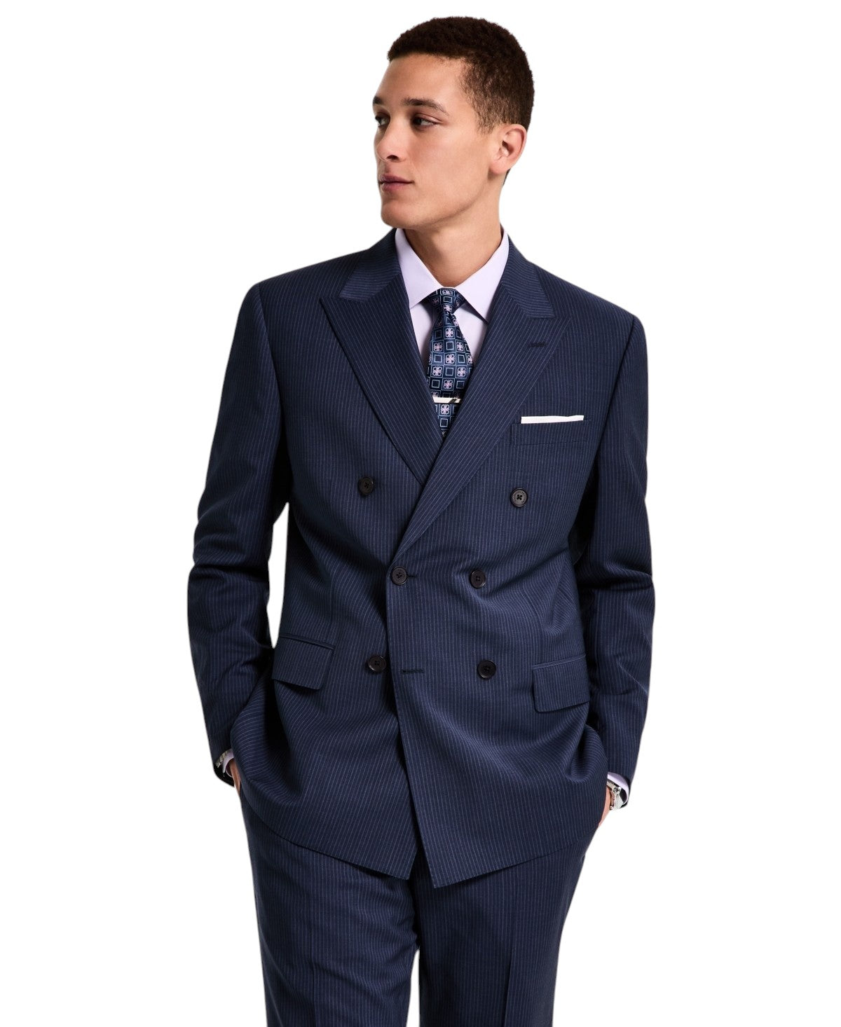 Brooks Brothers Mens  fit Wool Suit Jacket Blazer 42 L Blue Striped