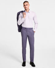 Bar Iii Mens Slim fit Dress Pants 31 / 32 Purple Solid Stretch