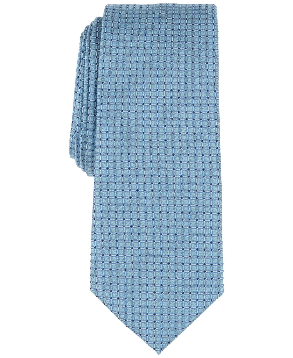 Alfani Mens Iseo Dot-Pattern Neck Tie Blue Turquoise