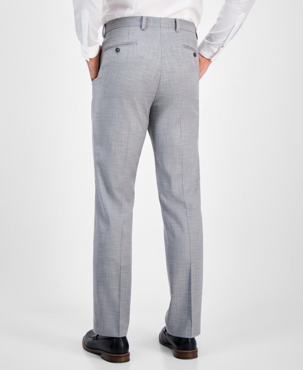 Tallia Mens Classic fit Dress Pants 38 / 32 Light Gray Solid