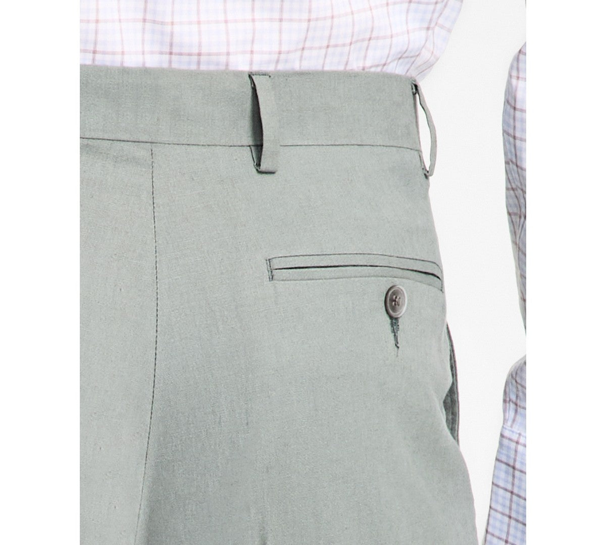 Tommy Hilfiger Mens Modern fit Linen Dress Pants 46 / 34 Sage Solid