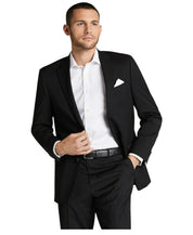 Tommy Hilfiger Mens Modern fit Suit Jacket Blazer 48 R Black Solid Stretch Wool