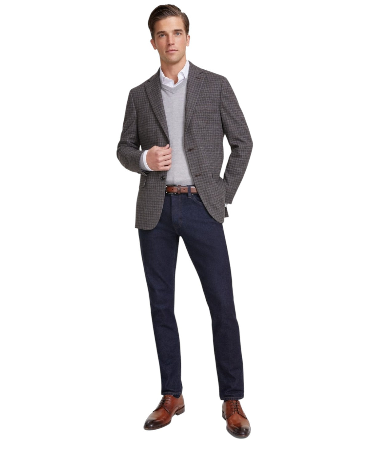 Tommy Hilfiger Mens Modern fit Sport Coat Blazer 38 S Charcoal Grey Check