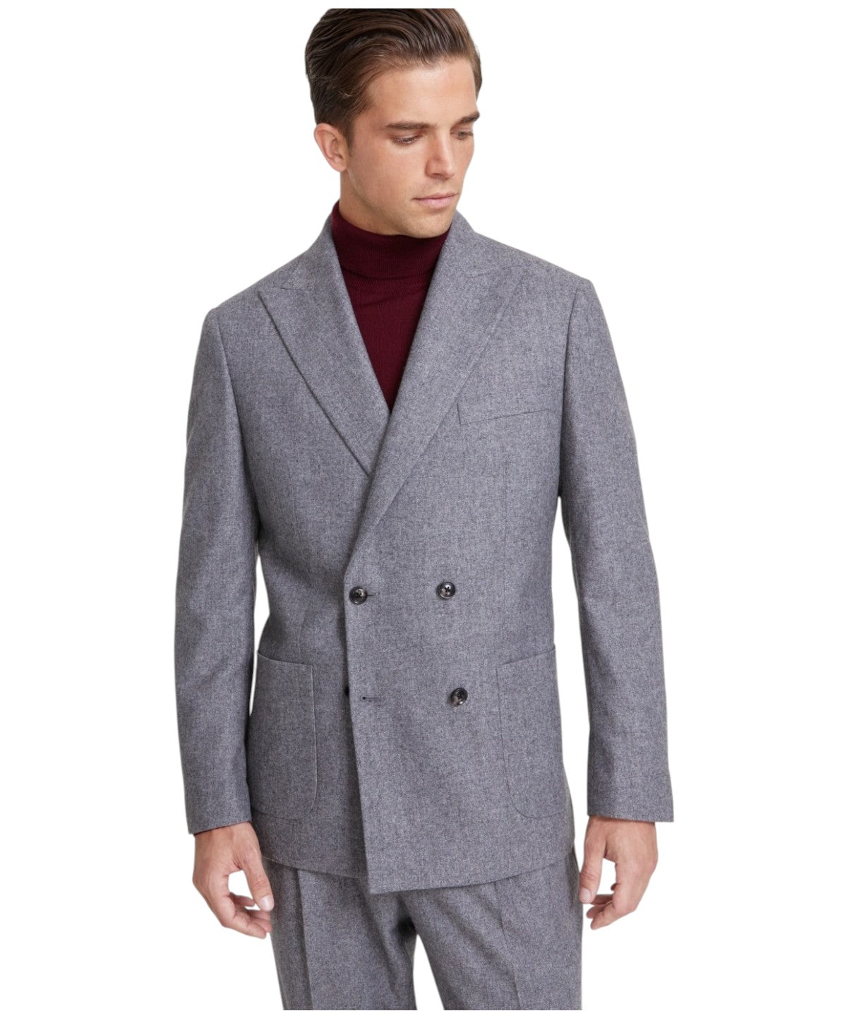 Tommy Hilfiger Mens Modern fit Double Breasted Suit Jacket Blazer 36 R Grey
