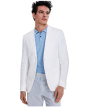 Tommy Hilfiger Mens Modern fit Sport Coat Blazer 39 R White Solid Linen
