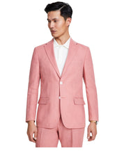 Tommy Hilfiger Mens Modern fit Sport Coat Blazer 44 S Light Red Solid Stretch