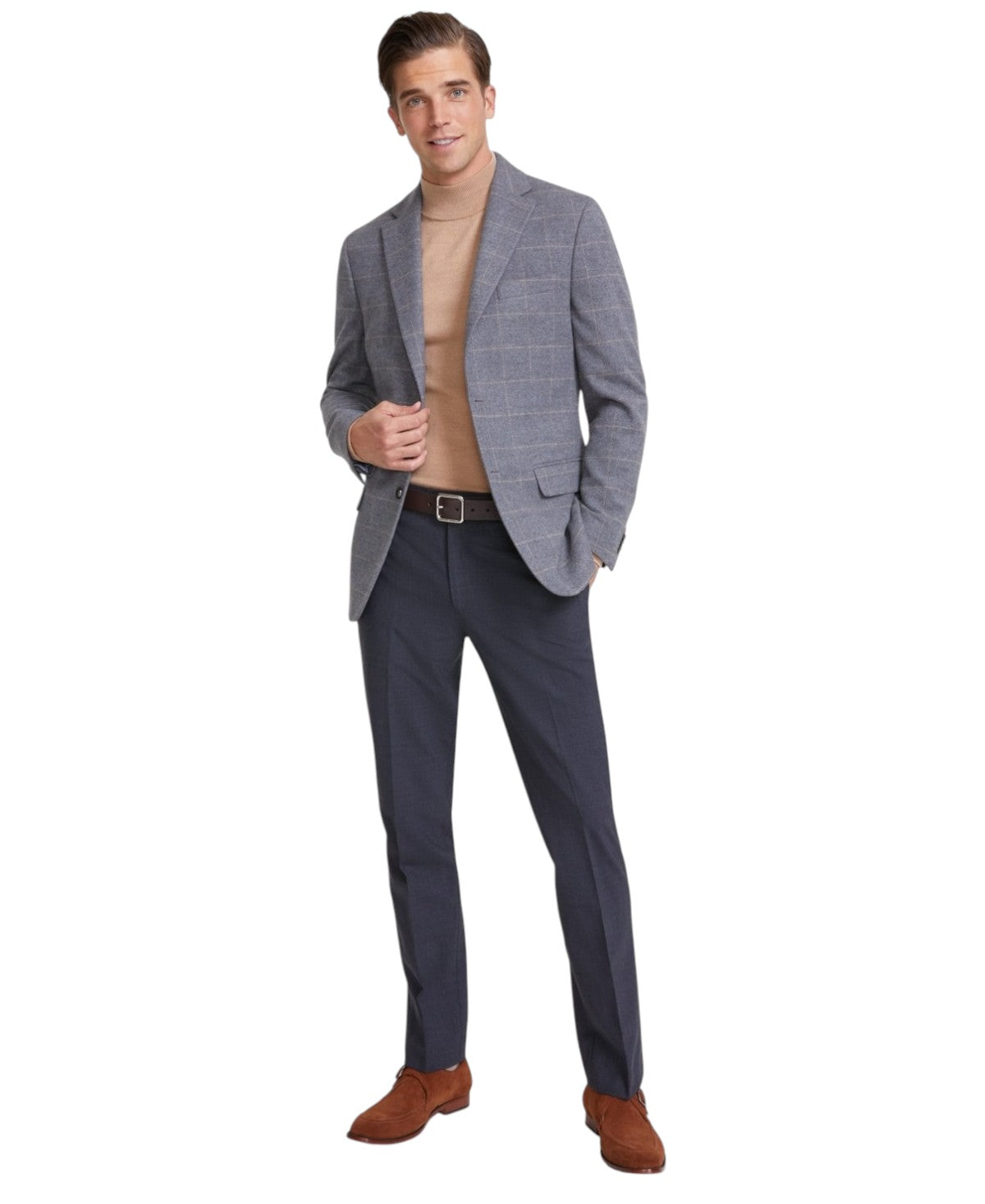 Tommy Hilfiger Mens Modern fit Sport Coat Blazer 42 L Grey Check