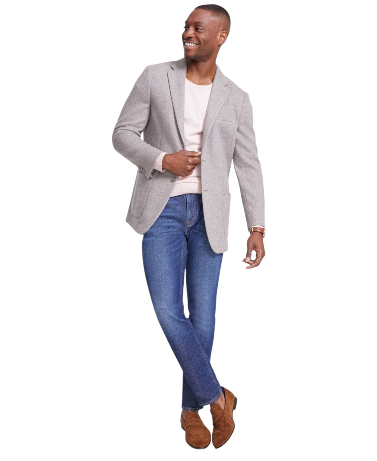 Tommy Hilfiger Mens Modern fit Sport Coat Blazer 42 L Beige Solid