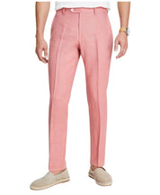Tommy Hilfiger Mens Modern fit Linen Dress Pants 34 / 34 Light Red Solid