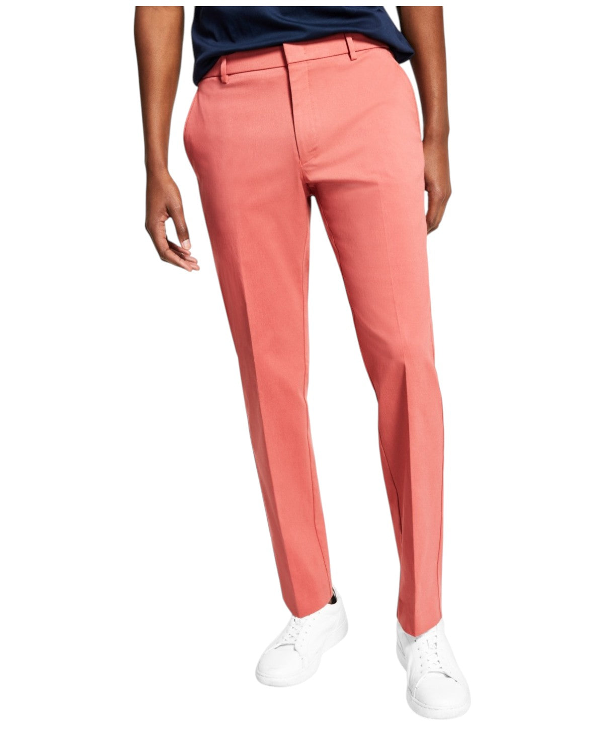 Tommy Hilfiger Mens Modern fit Dress Pants 36 / 30 Red Solid Stretch