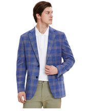 Tommy Hilfiger Mens Modern fit Sport Coat Blazer 38 R Blue Plaid