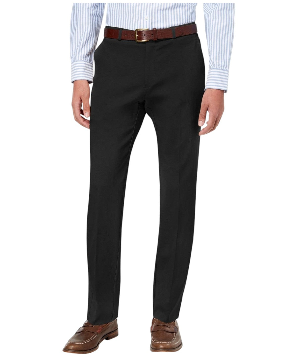 Tommy Hilfiger Mens Modern fit Dress Pants 34 / 29 Black Solid Stretch