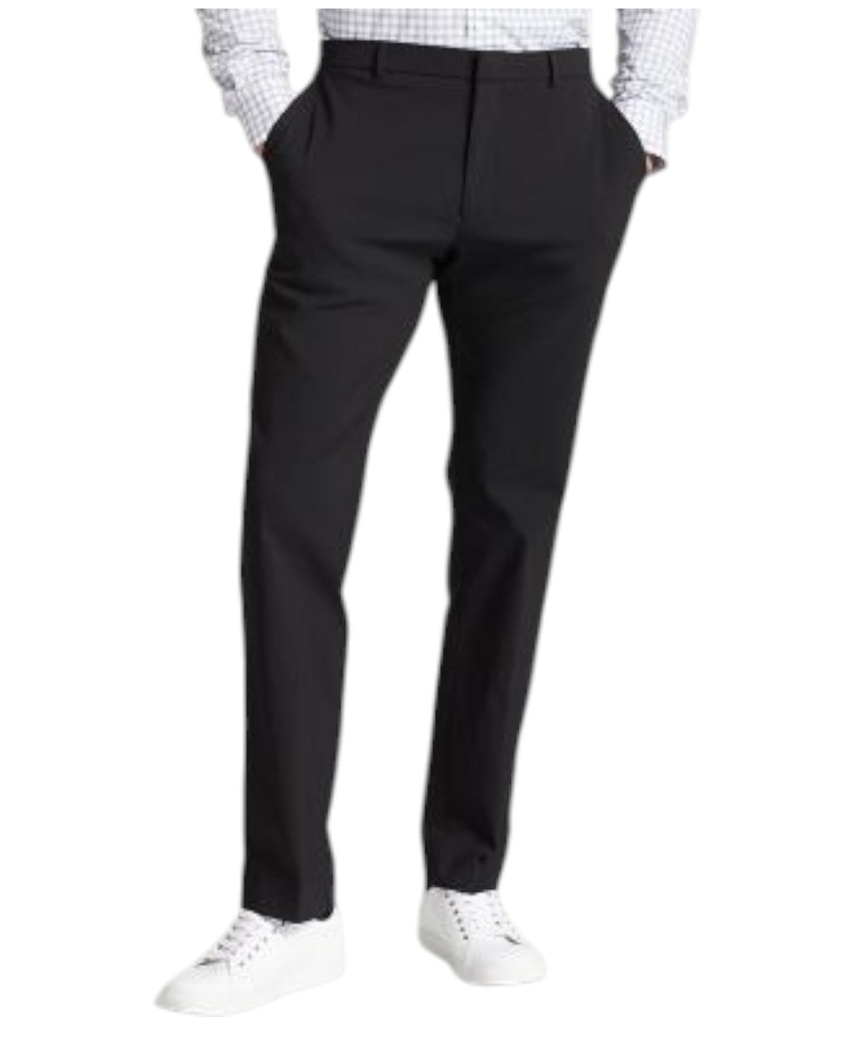 Tommy Hilfiger Mens Modern fit Dress Pants 33 / 32 Black Solid Stretch