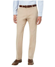 Tommy Hilfiger Mens Modern fit Dress Pants 32 / 30 Beige Solid Stretch