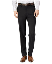 Kenneth Cole Mens Modern fit Dress Pants 33 / 30 Black Solid Stretch