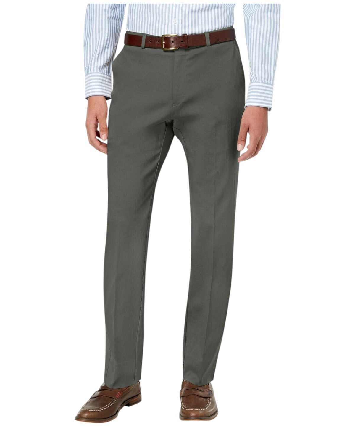 Tommy Hilfiger Mens Modern fit Dress Pants 32 / 32 Charcoal  Grey Solid Stretch