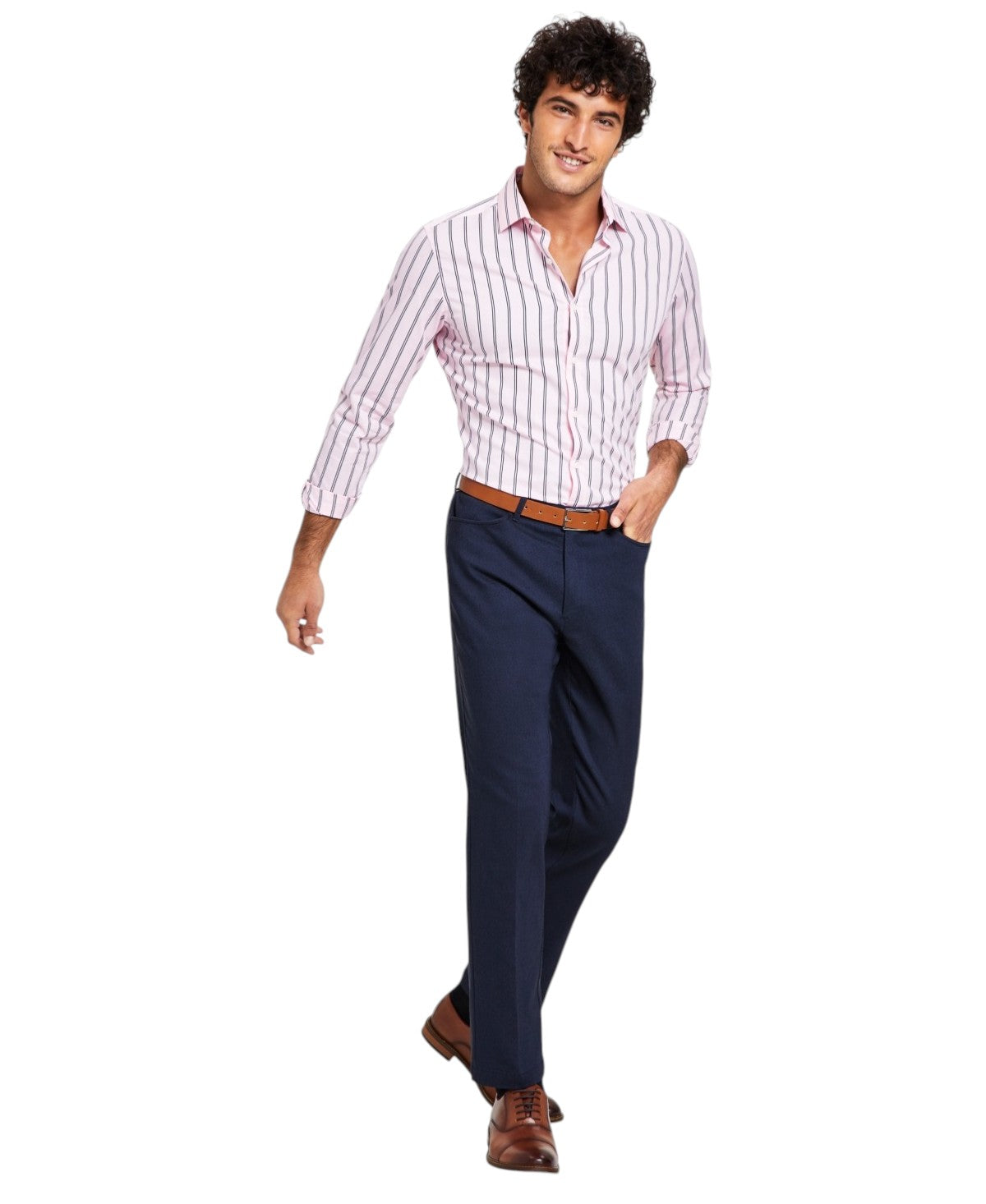 Tommy Hilfiger Mens Modern fit Dress Pants 40 / 30 Navy Blue Solid Stretch