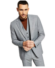 Tommy Hilfiger Mens Modern fit Suit Jacket Blazer 44 R Grey Solid Stretch Wool