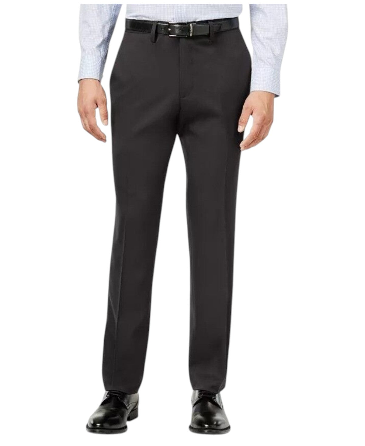 Kenneth Cole Mens Slim fit Dress Pants 32 / 30 Dark Grey Solid Stretch