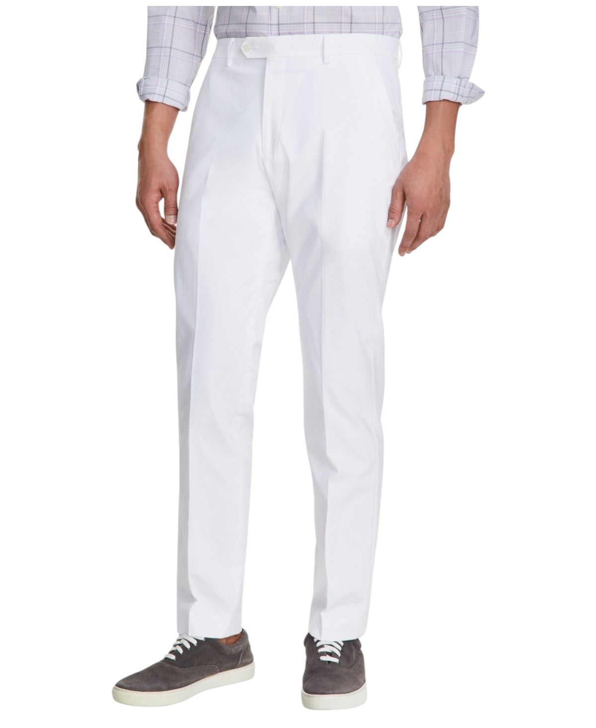 Tommy Hilfiger Mens Modern fit Dress Pants 36 / 34 White Solid Stretch