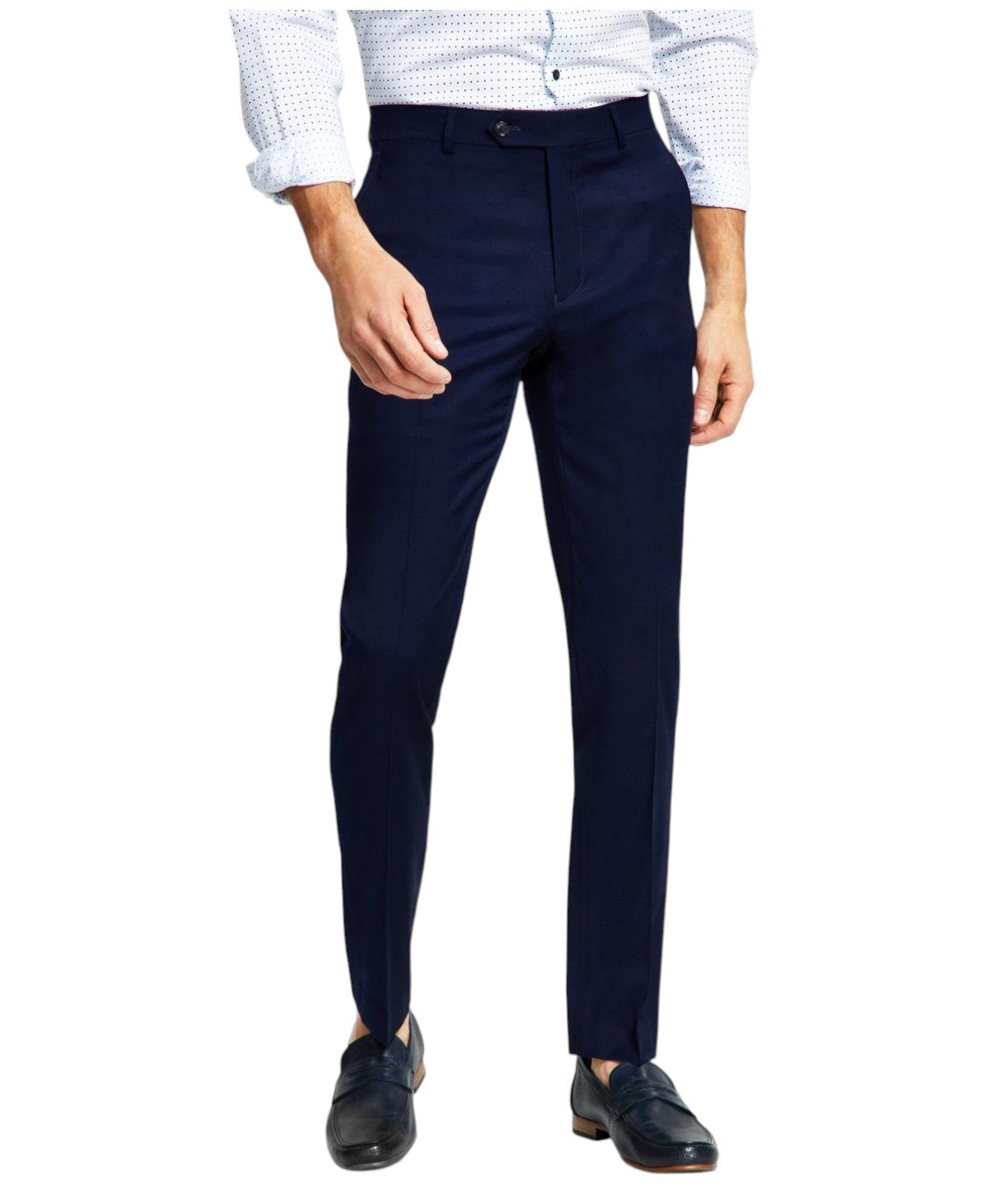 Tommy Hilfiger Mens Modern fit Dress Pants 32 / 30 Navy Blue Solid Stretch