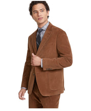 Tommy Hilfiger Mens Modern fit Corduroy Suit Jacket Blazer 44 L Brown Solid