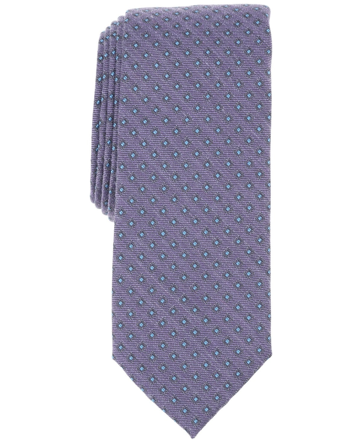 Alfani Mens Natron Geo-Pattern Neck Tie Purple