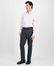 Dkny Mens Modern fit Dress Pants 34 / 30 Charcoal Grey Solid Stretch
