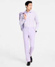 Hugo Boss Mens Modern fit Dress Pants 32 / 32 Purple Solid