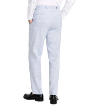 Michael Kors Mens Classic fit Dress Pants 33 / 32 Light Blue Plaid