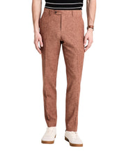 Tommy Hilfiger Mens Modern fit Linen Dress Pants 36 / 34 Brown Solid