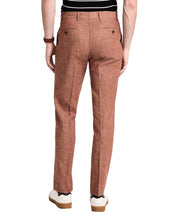 Tommy Hilfiger Mens Modern fit Linen Dress Pants 30 / 30 Brown Solid