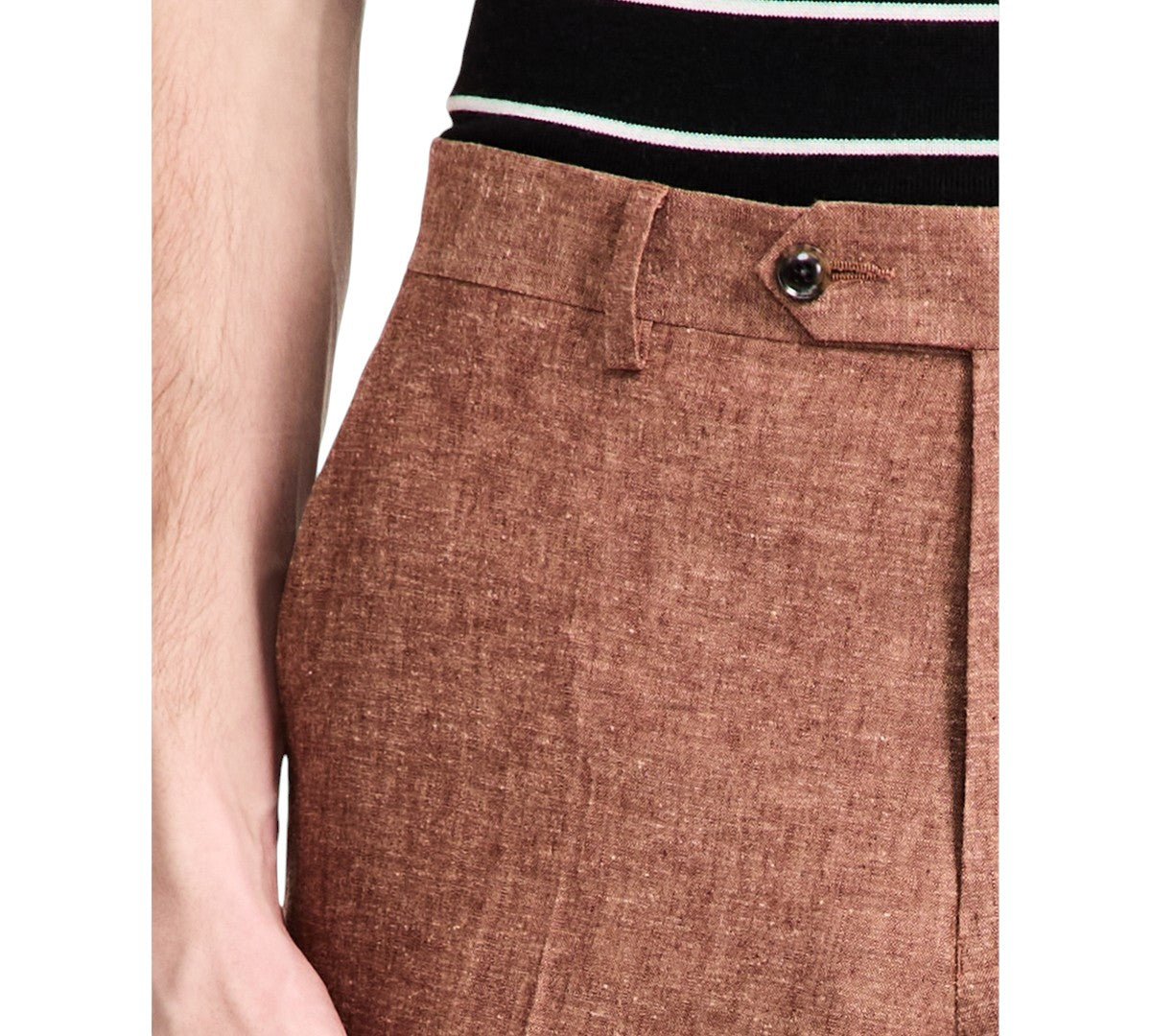 Tommy Hilfiger Mens Modern fit Dress Pants 30 / 30 Rust Brown Solid