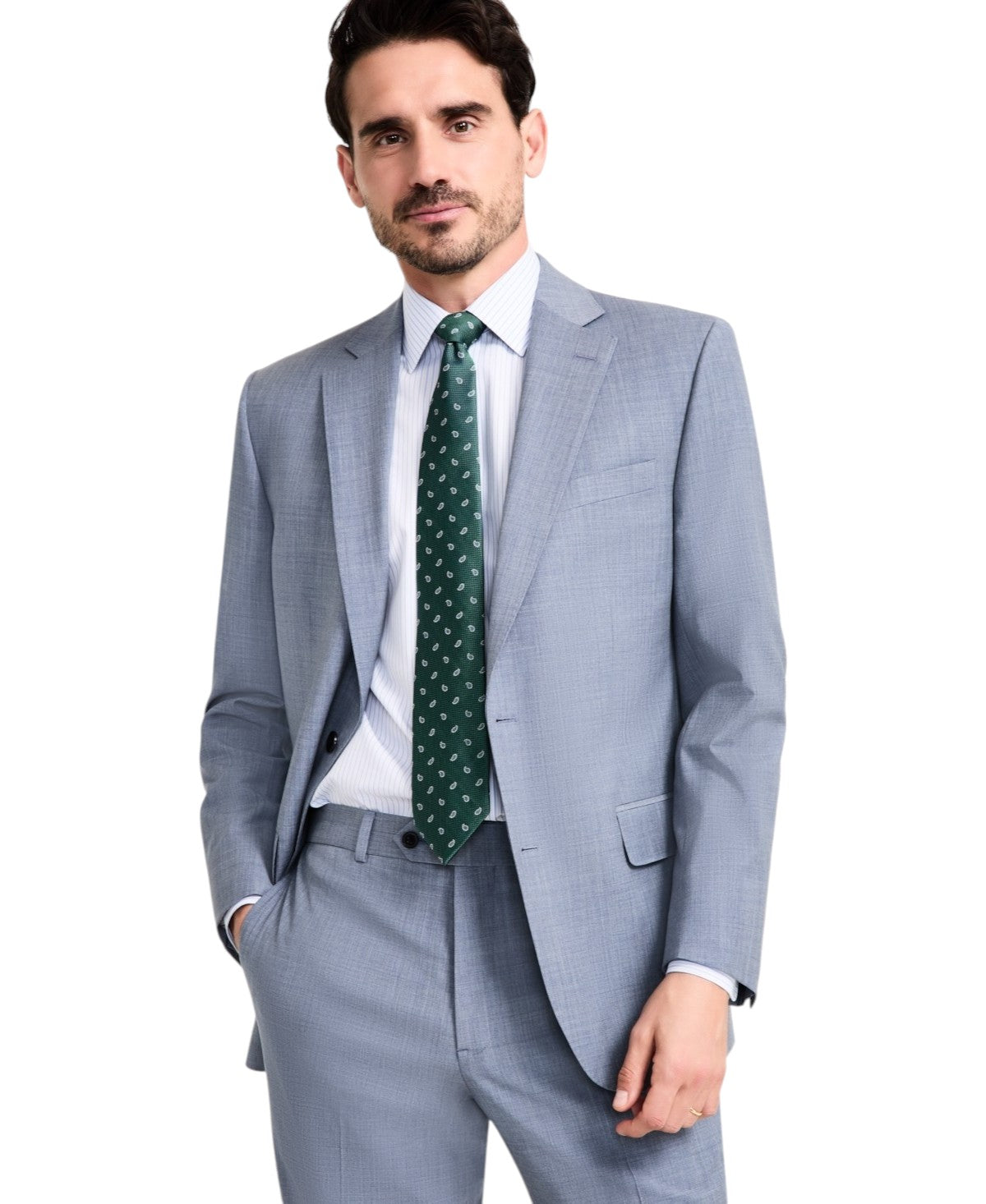 Brooks Brothers Mens Classic fit Suit Jacket Blazer 38 R Blue Solid Wool