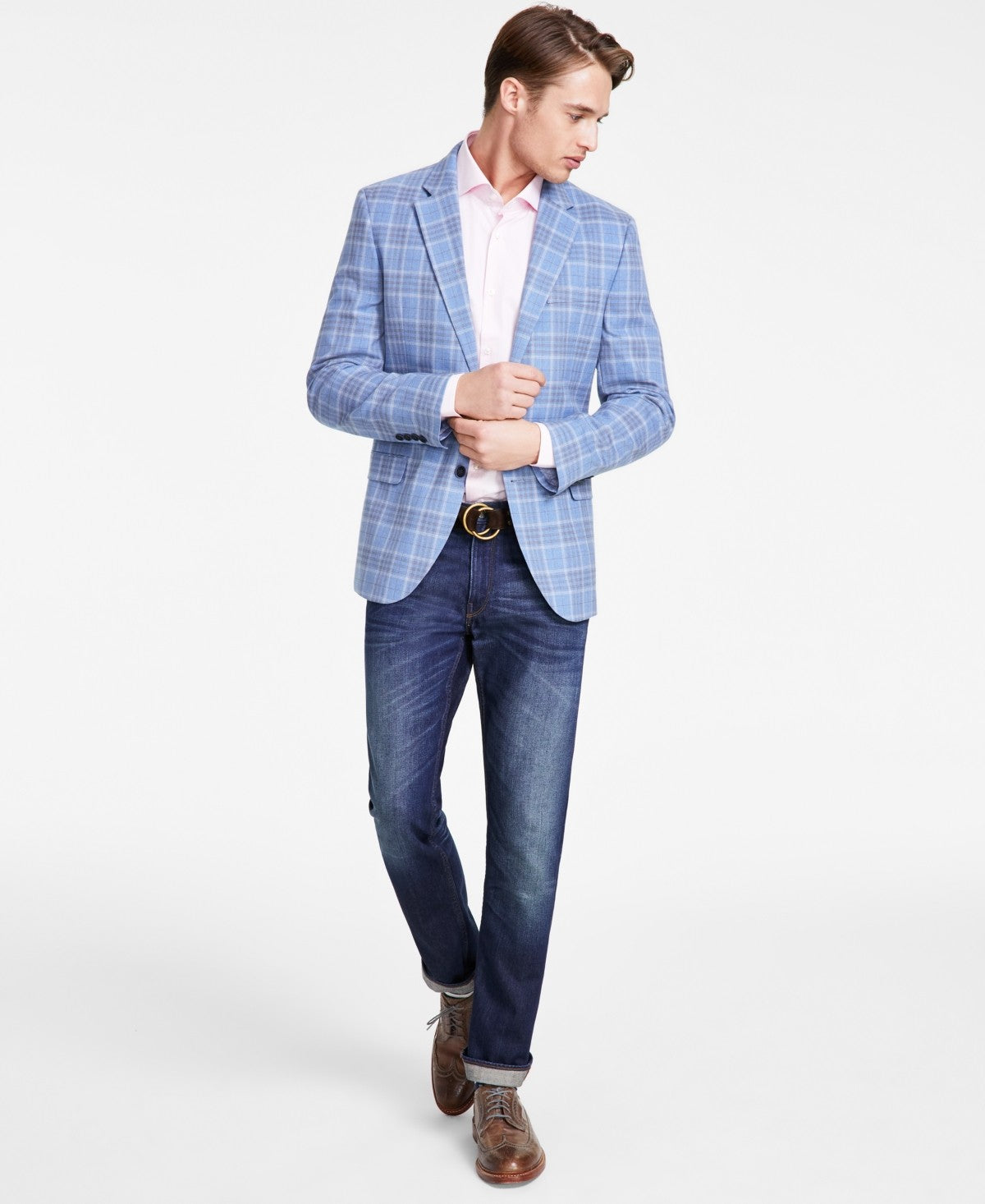 Nautica Mens Modern fit Sport Coat Blazer 40 S Light Blue Solid