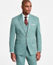 Tayion Mens Classic fit Suit Jacket Blazer 44 S Green Solid Stretch