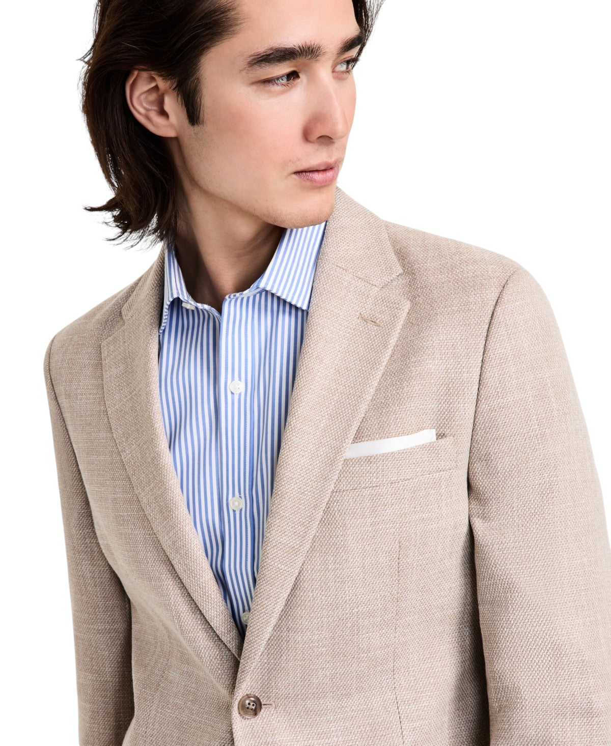 Tommy Hilfiger Mens Modern fit Sport Coat Blazer 40 R Tan Beige Solid